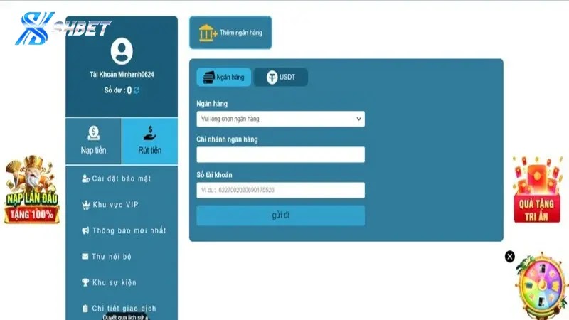 Điều kiện rút tiền SHBET