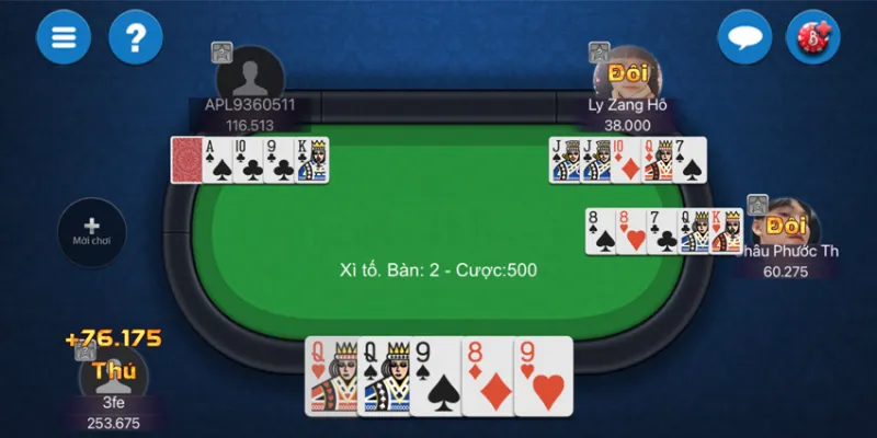 Tổng hợp các vòng cược trong xì tố 7 cây